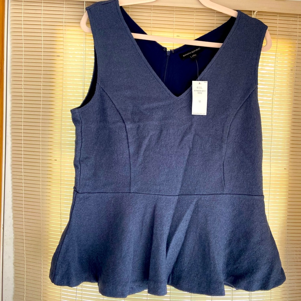 Banana Republic peplum sleeveless top